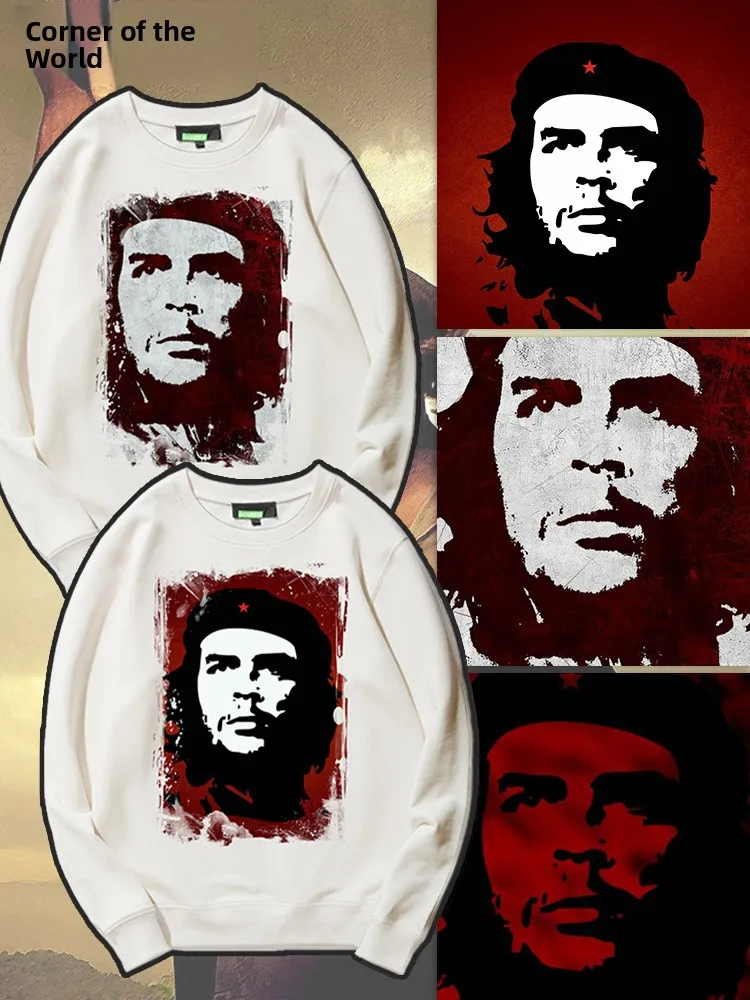 

Мужская толстовка с капюшоном Red Spirit Che Guevara, свободный крой, с принтом, в стиле «герой революции», повседневная одежда, осень-зима, модный бренд, полиэстер
