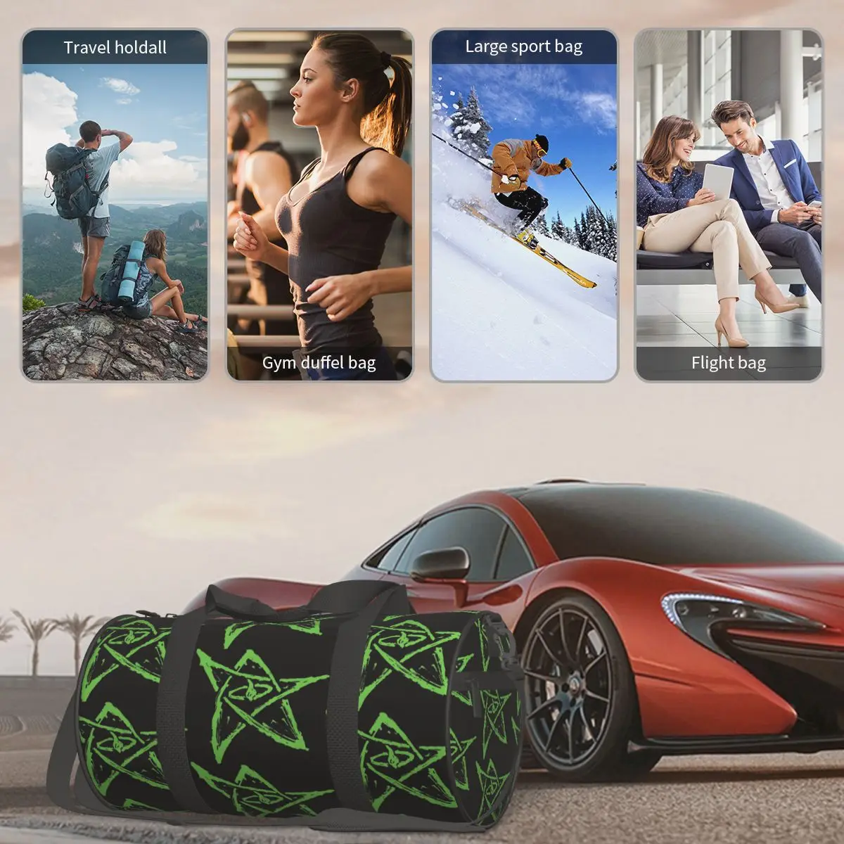 Cthulhu Monster Fantasy Ar حقيبة رياضية كبيرة واق من المطر متعددة الوظائف حقائب سفر واق من المطر حقائب اللياقة البدنية #6