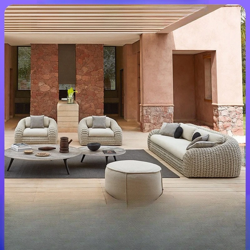 

Compact Versatile Customizable Outdoor Rattan Sofa