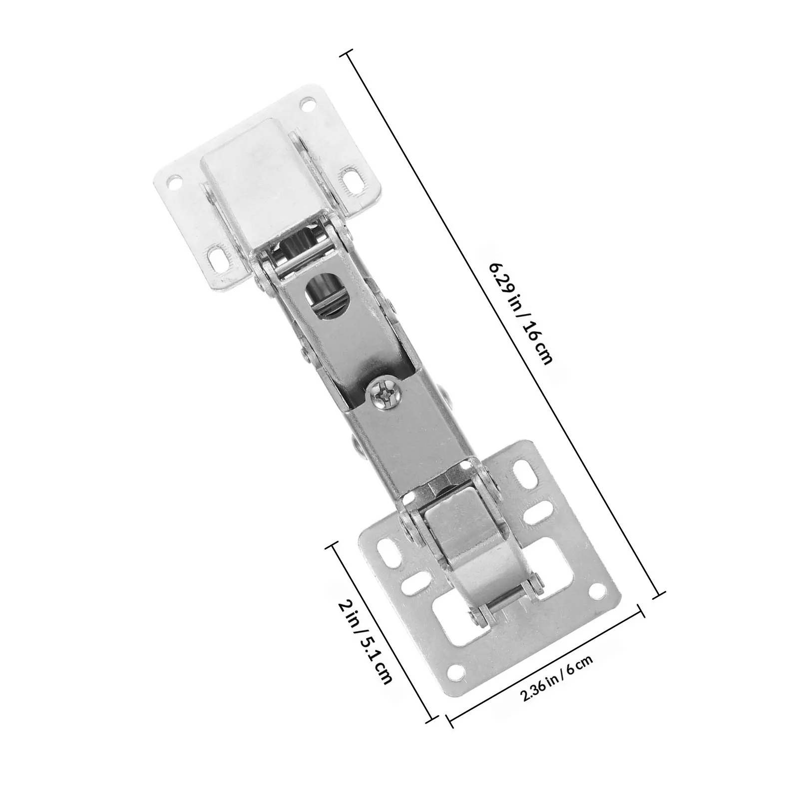 2Pcs Heavy Duty Hydraulic Cabinet Hinges Thickened Surface Mount Silent Smooth Closing Frameless Door Buffer Damper Furniture
