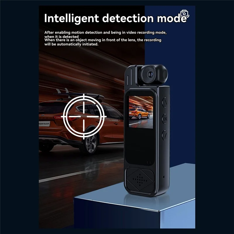 B49C Law Enforcement 1080P Infrared Night Vision Camera With Screen Mini Back Clip For Security Evidence Recording