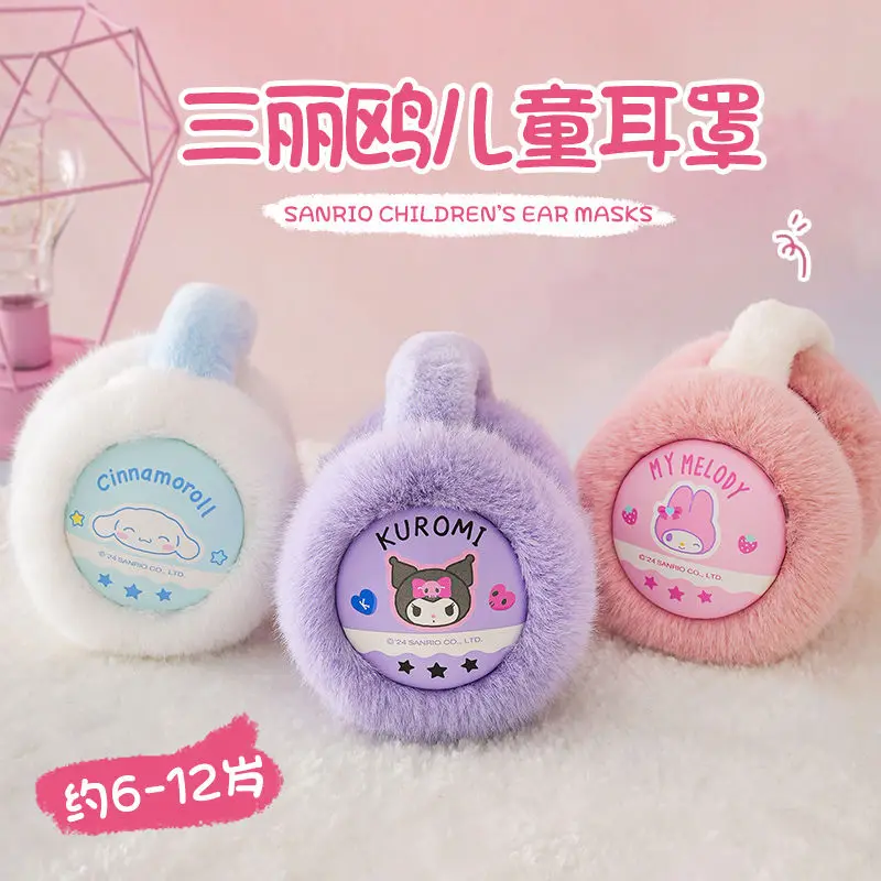 

Sanrio Cinnamoroll My Melody Anime Kawaii Ins Children Warm Earmuffs Winter Cute Kuromi Ear Warmer Lovely Gifts for Kids