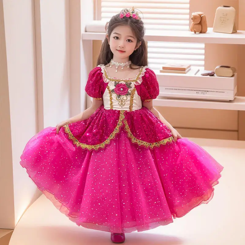 

Костюмы на Хэллоуин для маленьких девочек, платье, размеры от 2 до 11 лет, детское платье на день рождения, детская праздничная юбка, платье принцессы, платье для девочек