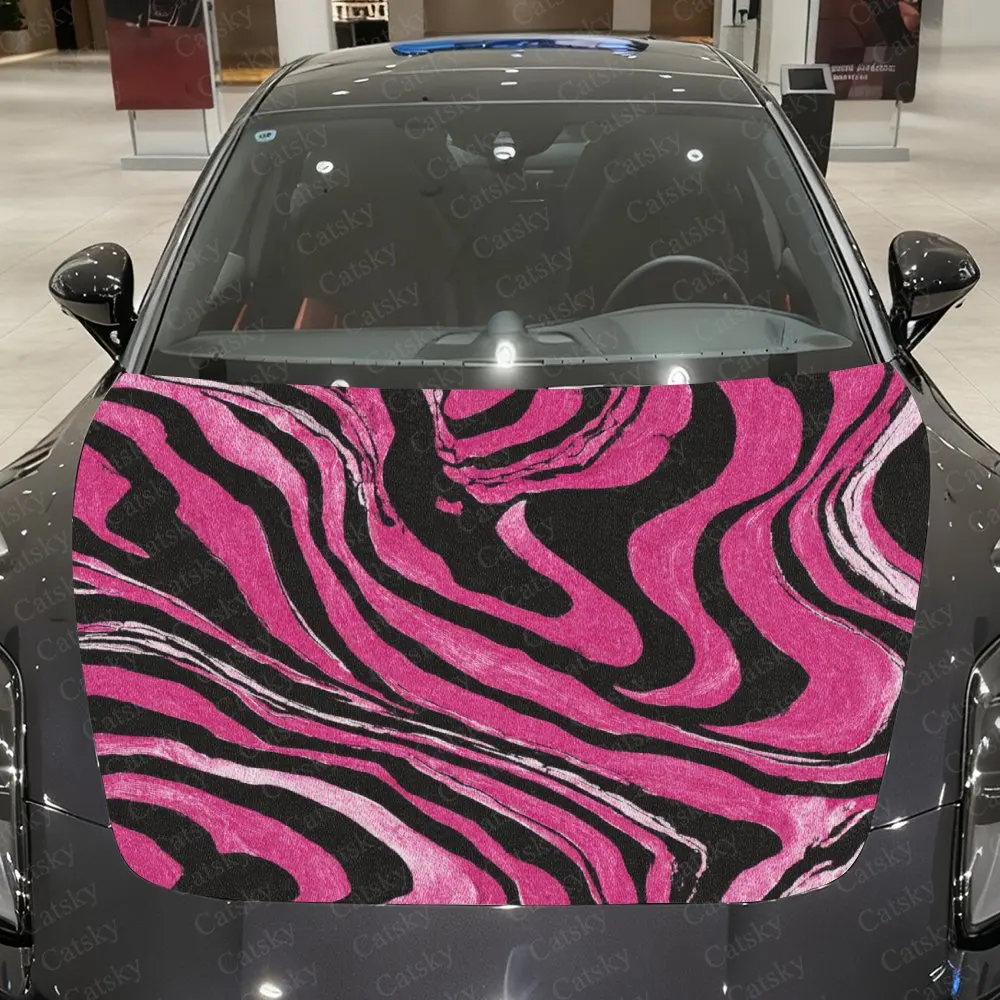 

Zebra Stripe Car Hood Stickers, Waterproof And Wear-resistant Decorative Stickers, Suitable For Various SUV Models, PVC Stickers