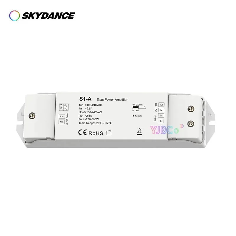 Skydance S1-A single color Lights Triac Power Amplifier 100-240VAC 2.5A for Repeater LED drivers power extension of triac dimmer