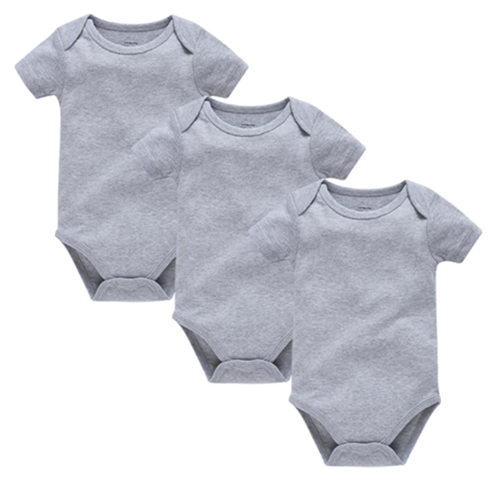 Kavkas 3PCS 5PCS Baby Boys Girls Clothes Solid White Short Sleeve Cotton Baby Bodysuits body bebe 0-24 months Newborn Jumpsuit