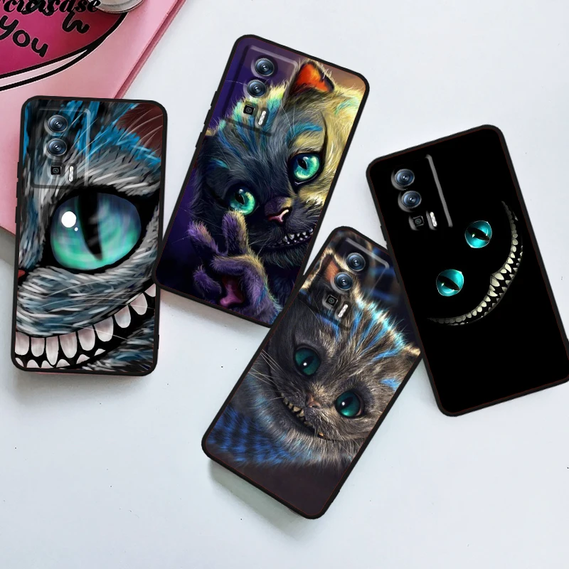 

Alice In Wonderland Cat For Xiaomi Redmi 9A 9C 9AT 10C 9 9T 10 12C 13C 8 12 K60 A1 K50 K40 5G Black Soft Phone Case