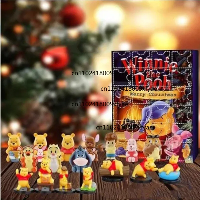 MINISO تقويم القدوم غرزة عروسة كارتون جو عيد الميلاد هدايا الزخرفية السنة الجديدة 24 يوما العد التنازلي مفاجأة صندوق أعمى