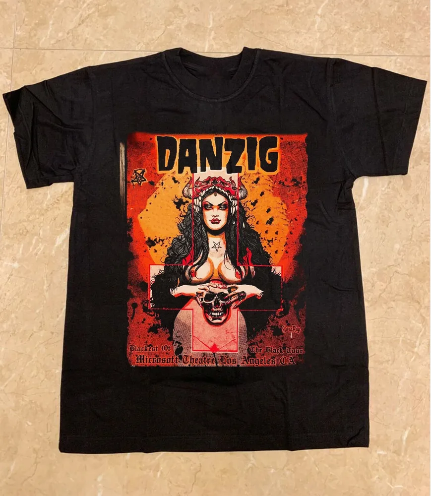 

Редкая футболка Danzig Band с коротким рукавом в подарок для фанатов унисекс от S до 5xl