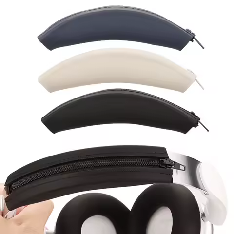 Soft Silicone Headband Cover for Anker Soundcore Space Q45 Headphone Accessories Durable Headset Head Beam Protecter with Zipper
