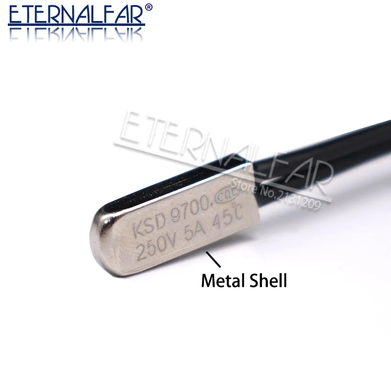 

KSD9700 250V 5A 70C fuses Bimetal Disc Temperature Switch N/C Thermostat Thermal Protector 45~140C 80 100 120 degree centigrade