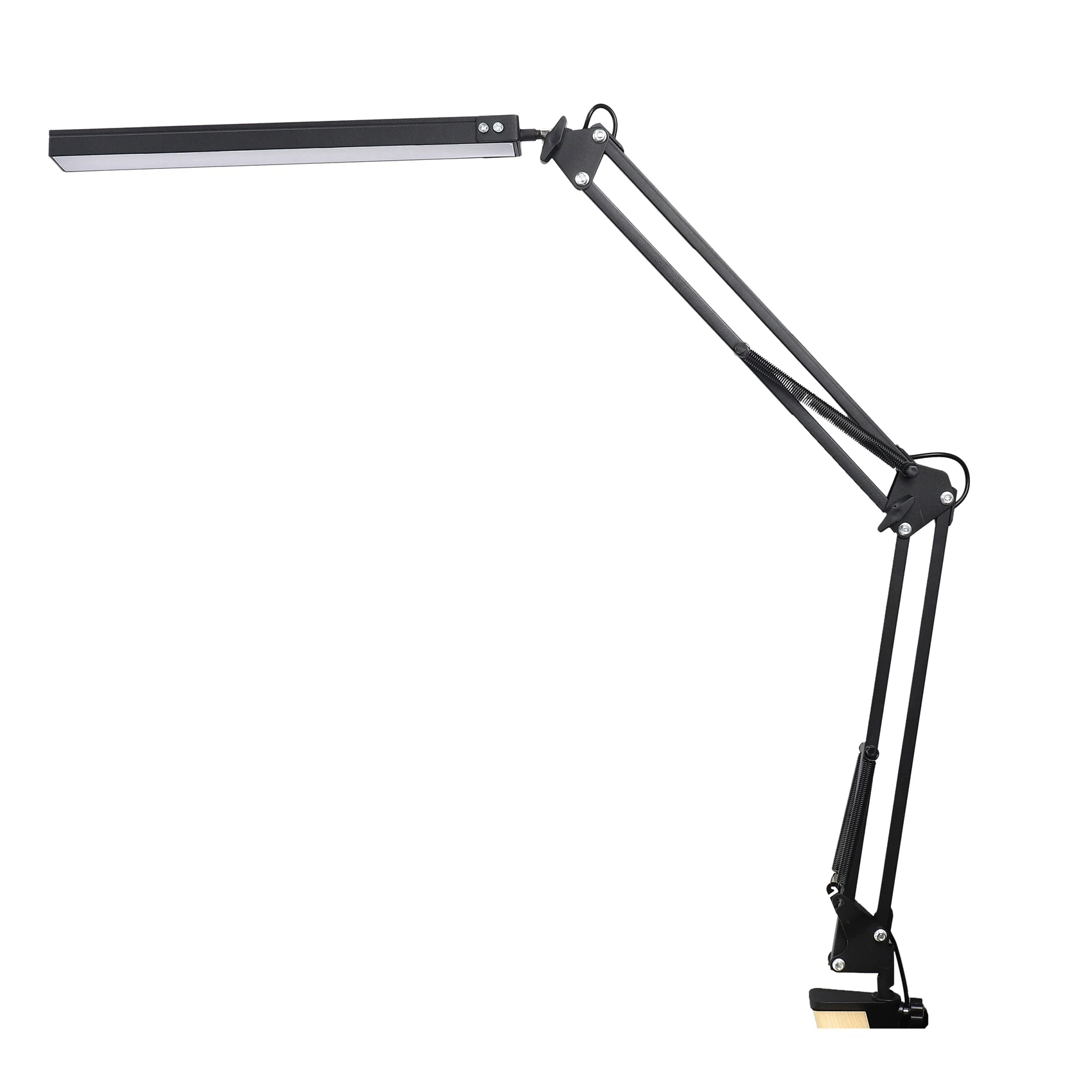 2X LED Desk Lamp With Clamp,Adjustable Swing Arm Desk Lamp,Modern Architect Table Lamp For Study/Reading/Office/Work-AT30