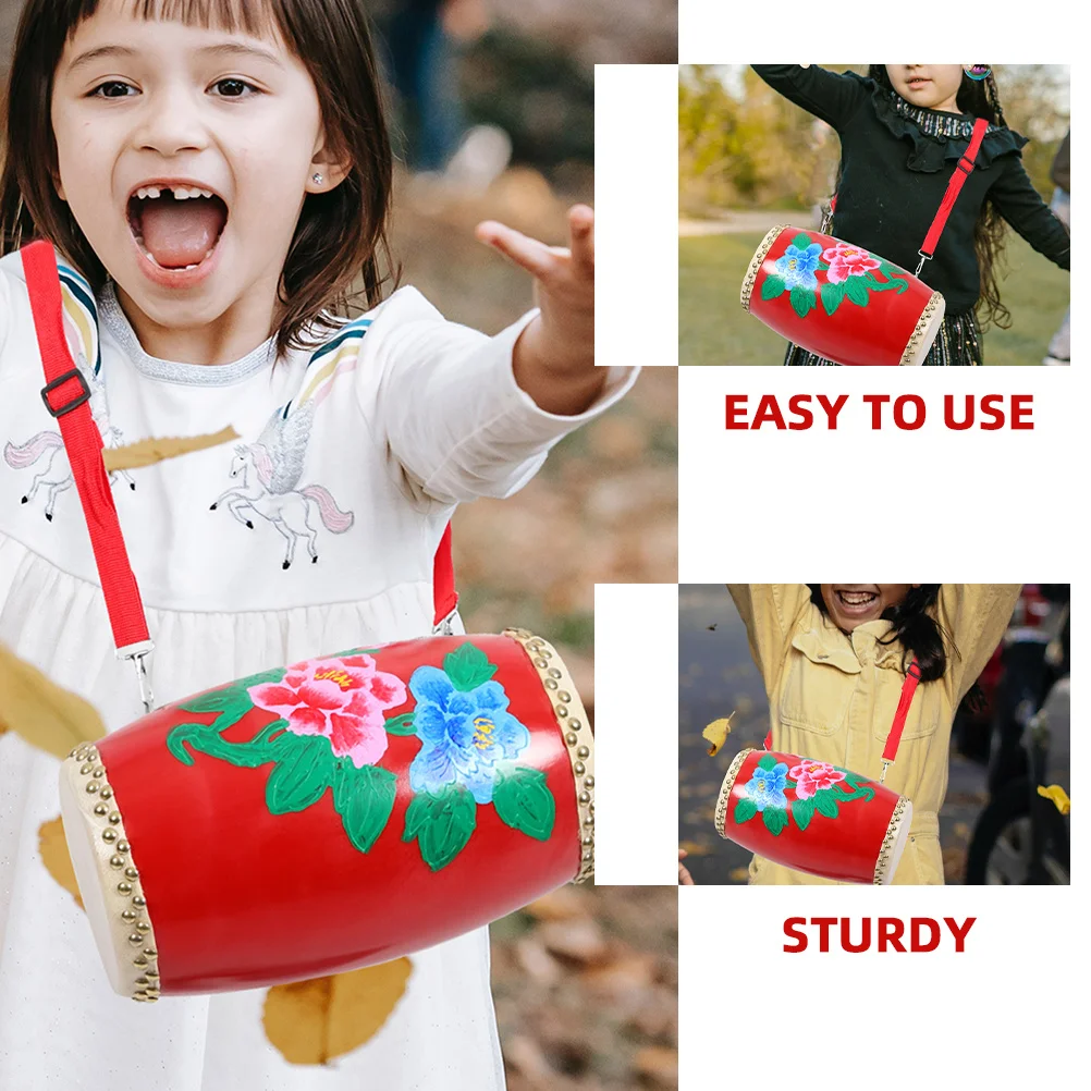 

1Set Performance Waist Drum Heavy Duty Wooden Frame Hand Percussion Instrument Great Gift for Music Lovers Adults Drum Set