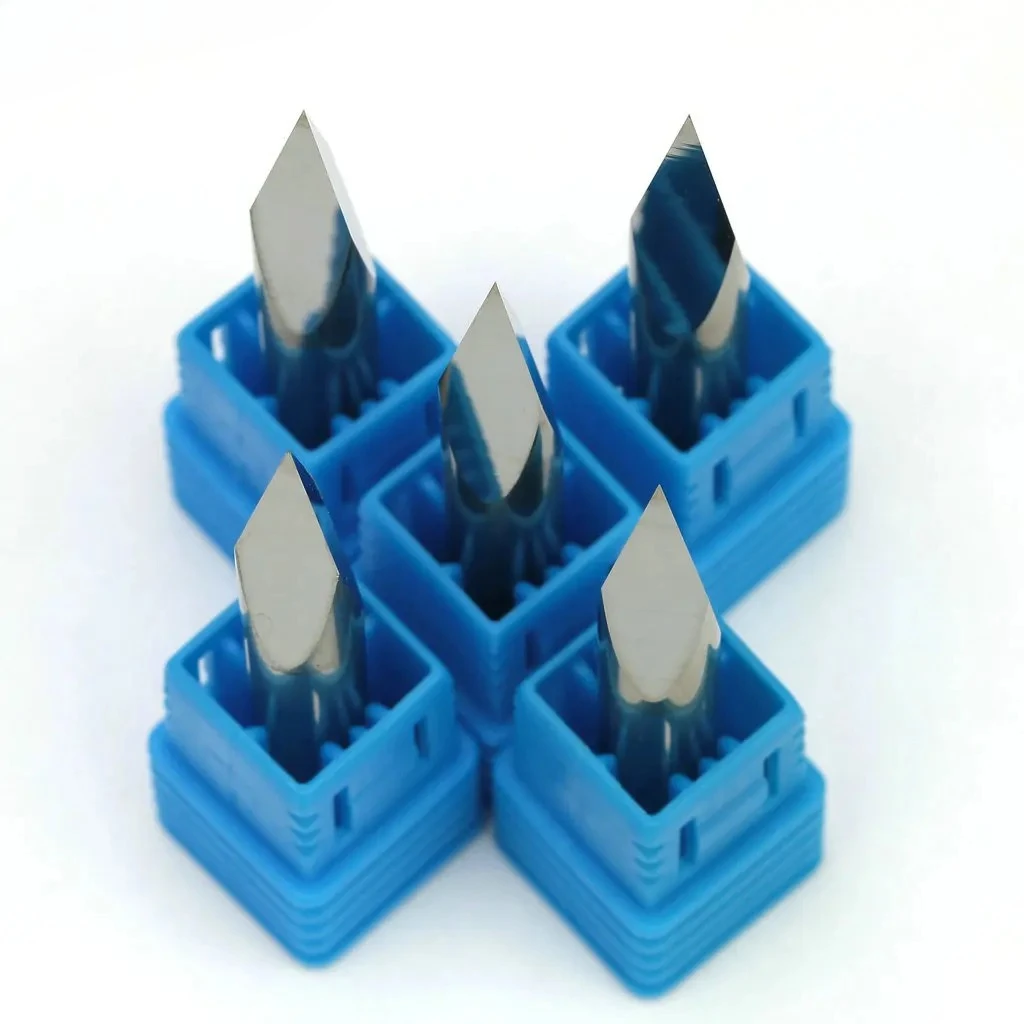 

30 Angle 6x0.1mm 3-Face Tungsten Carbide Engraving Bit PCB Cutter CNC Router End Mill Tool for Metal Steel Pyramid Carving 10pcs