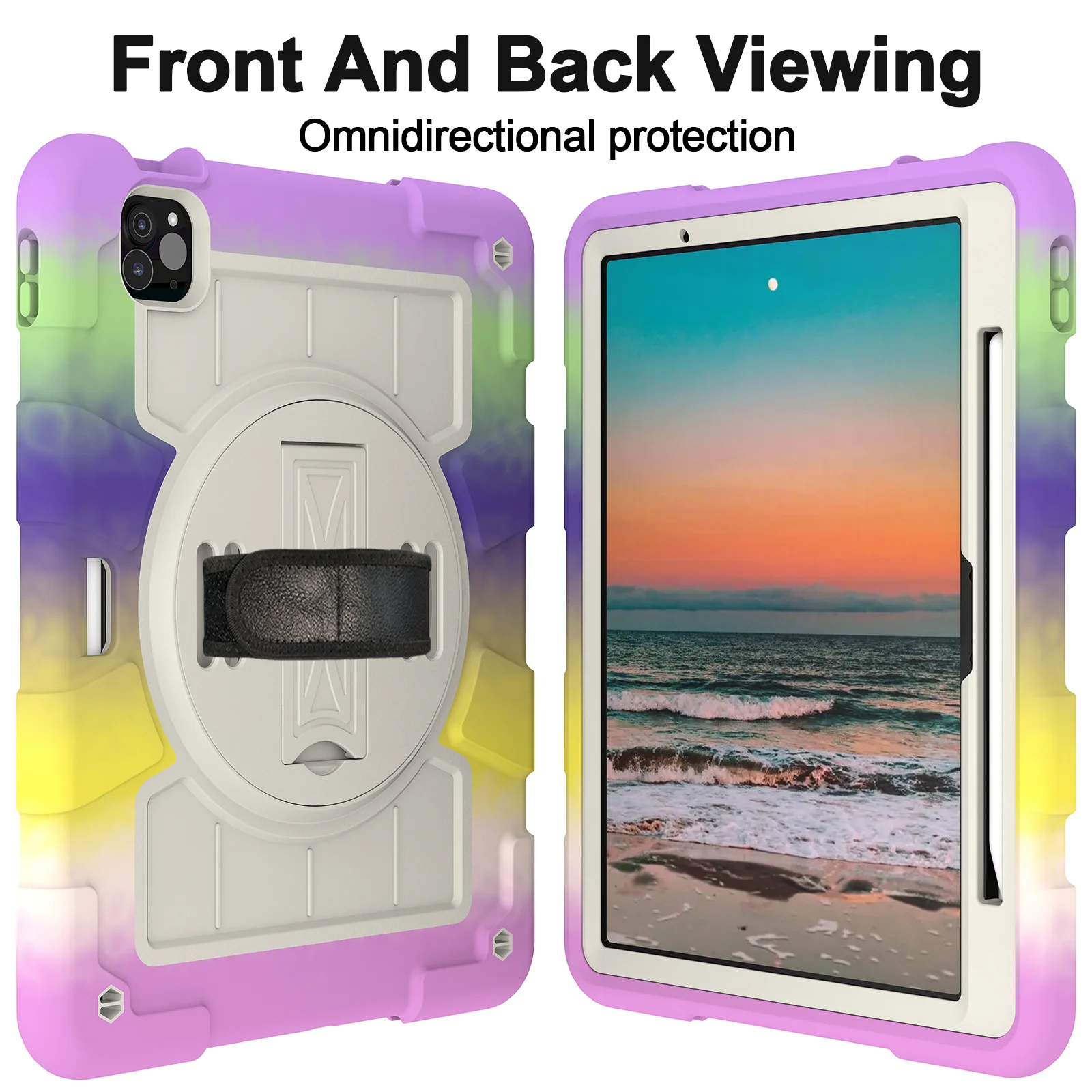 

Прочный чехол с плечевым ремнем для iPad Air 11 M3 2025, M2 2024, 4 2020, 5 2022, Mini 7 A17, Pro Mini 6, с подставкой и вращением на 360°