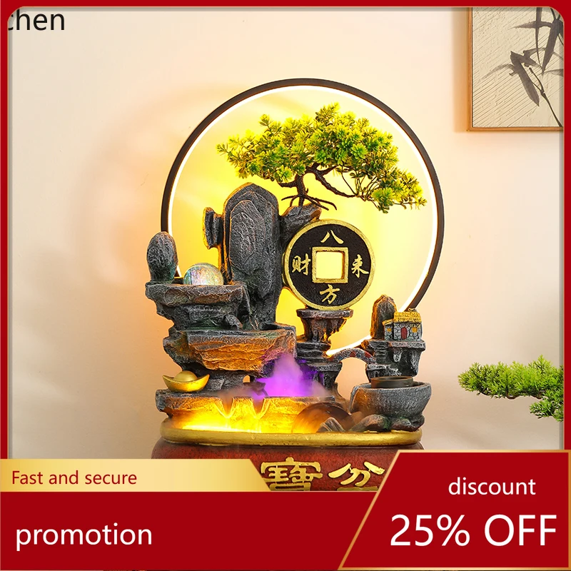 HXL desktop rockery water fountain fish tank circulation feng shui wheel humidifier ornament