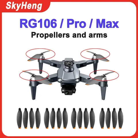 RG106 프로펠러 블레이드 교체용 경량 윙 팬 예비 블레이드 RG106 Pro/Max 오리지널 드론 액세서리용 드론 암