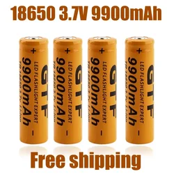 New 18650 Battery 3.7V 9900mAh Rechargeable Lithium-ion Battery for New High-quality Thermal LED Flashlights