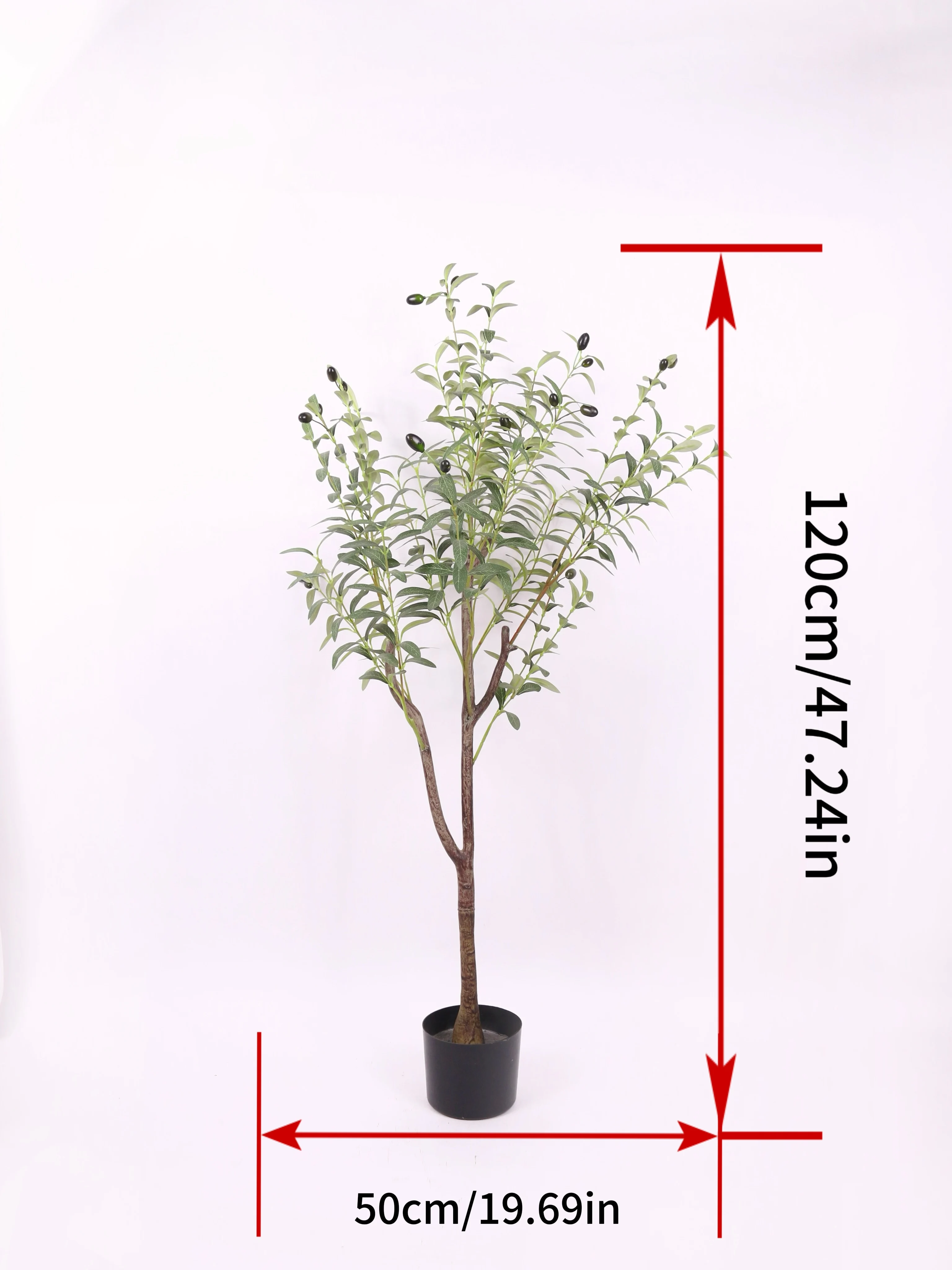 

Indoor artificial olive tree, simulated plant - fake potted tree with white flower pot, artificial plant for home and office use