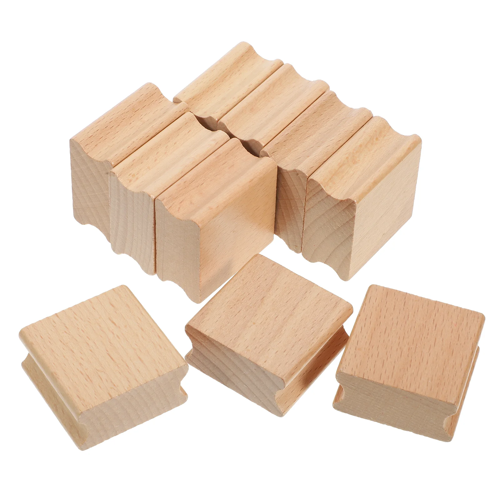 10 Pcs Wooden Seal Stamps Scrapbook Accessories Unfinished Handle Blank Stamper Baby
