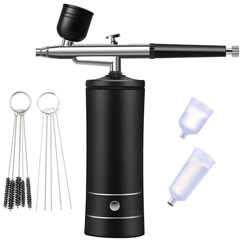 L74A Air Brush Kit Air Compressor Easy To Use for Model Painting Nail Art Tattoo Decorating Rechargeable Handheld Air Brush