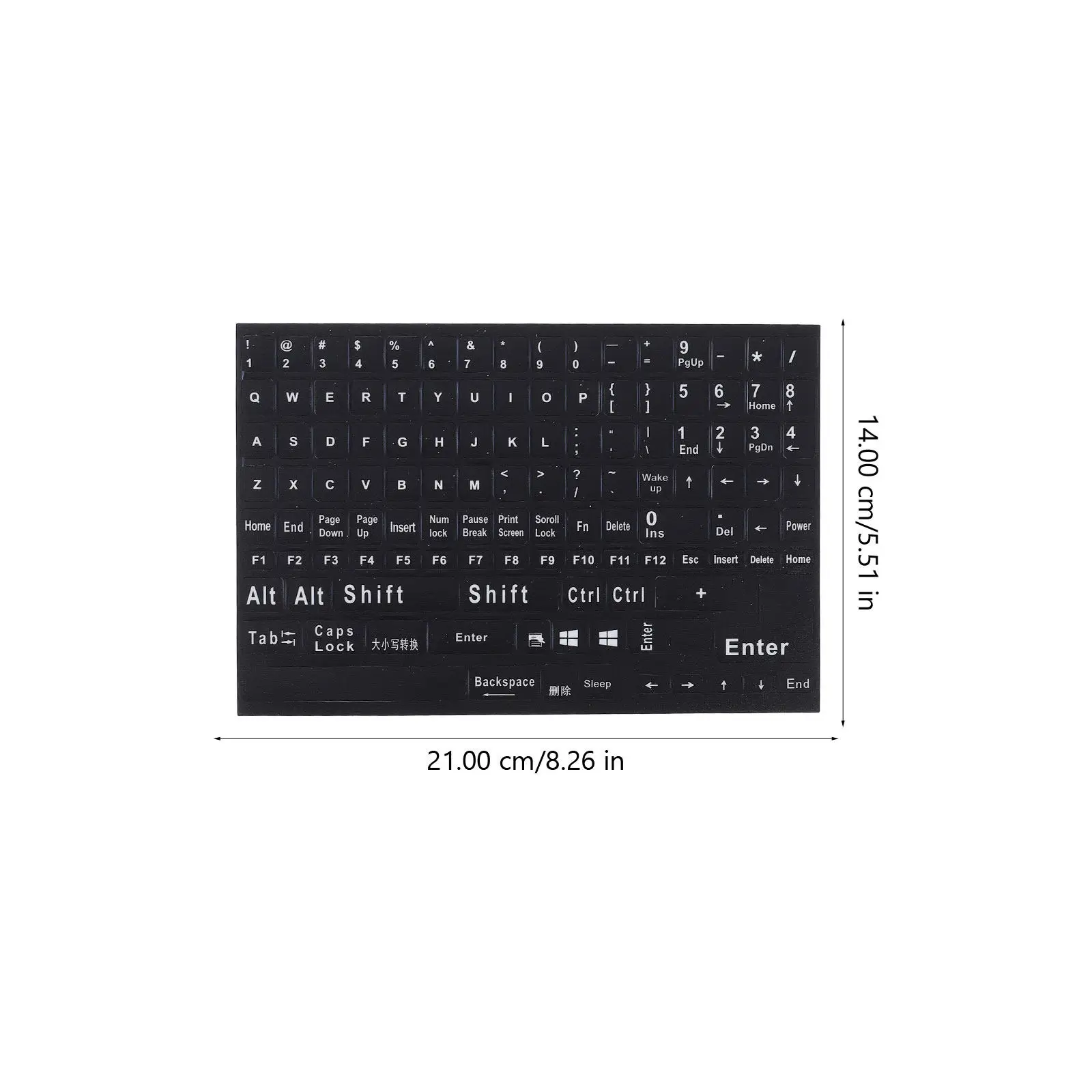 2Sheets English Keyboard Stickers Computer Laptop Notebook Desktop PVC Letter Stickers Clear Wear Resistant Self Adhesive