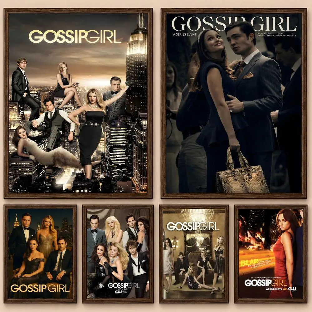 G-Gossip Girl TV Poster Poster self‑adhesive Modern Wall Art Poster Print, Vintage Poster Room Decor for Living Room Bedroom