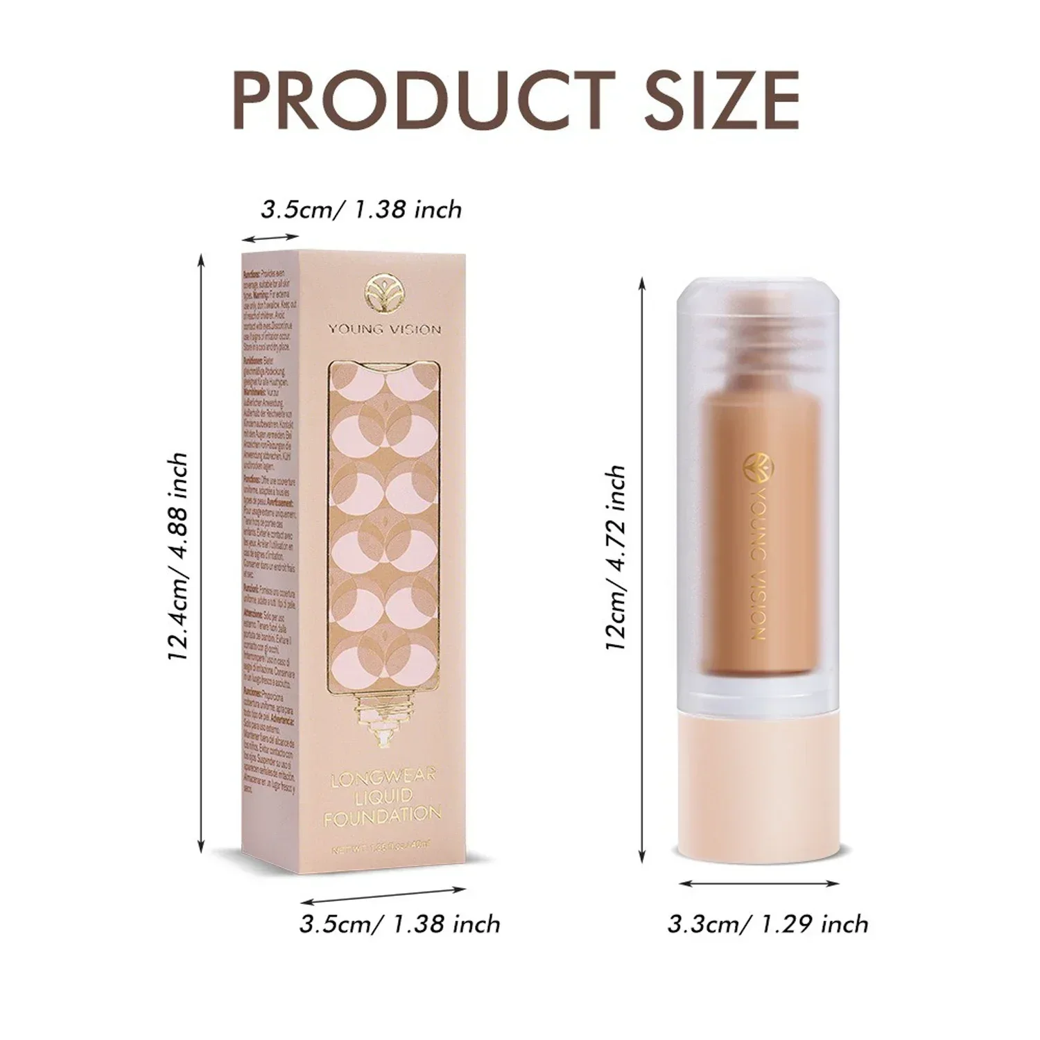 Heallor matte flüssige Grundierung Öl kontrolle Presse Concealer Creme wasserdicht dauerhafte vollständige Abdeckung natürliche halten Make-up Gesicht b