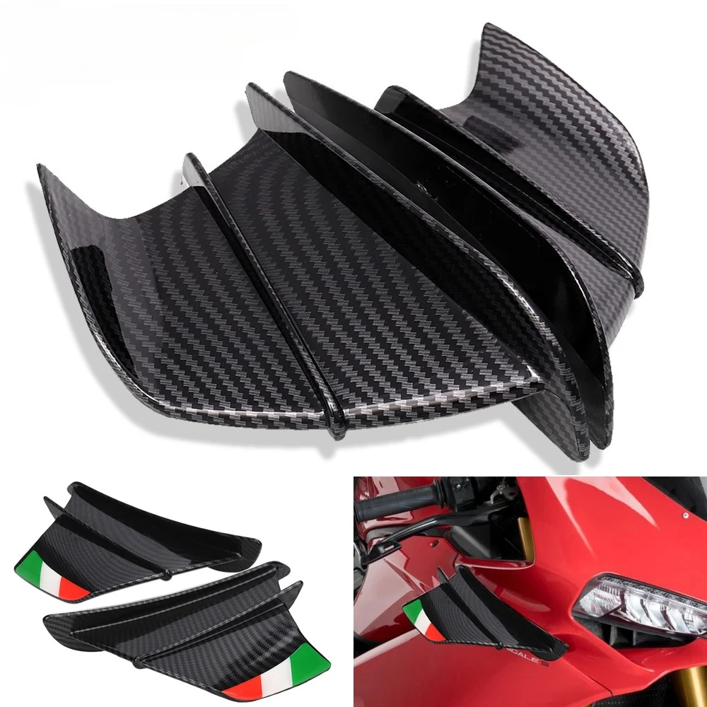 Für Ducati 899 959 1198 1198S 1199 1299 Panigale V4 V4S V4R V2 Supersport S Motorrad Winglet Aerodynamik-Flügel-Kit Spoiler