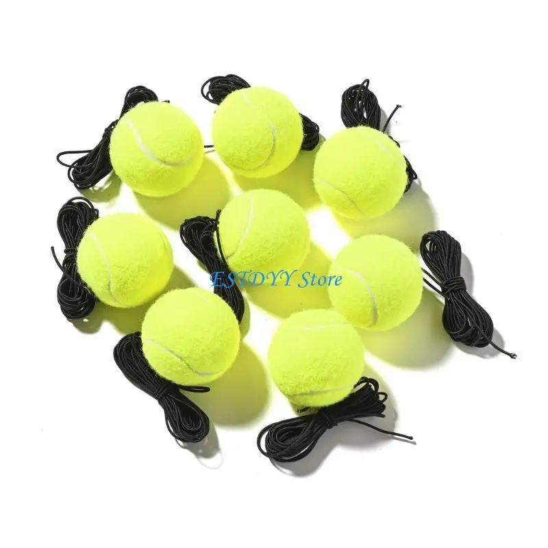 G6DE 2pcs Elastic Rope Tennis Training Ball Single Practice Tennis Ball Ball