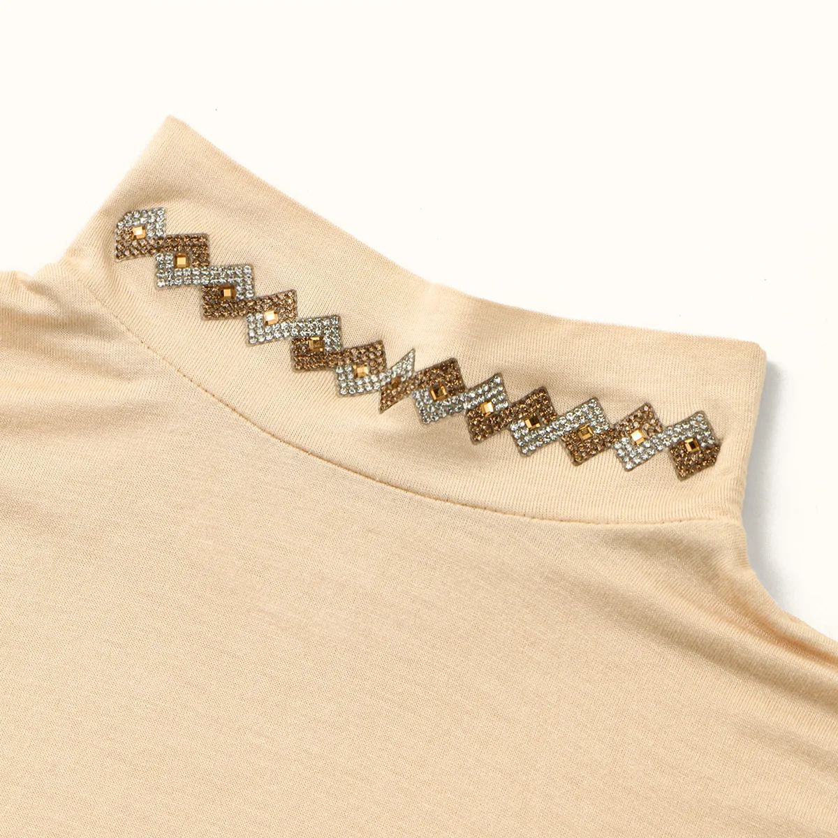 جديد لينة القطن مشروط حجر الراين كامل انفصال وهمية طوق غطاء الرقبة الحجاب غطاء الرأس الياقات العالية الياقة المدورة الأوشحة #2