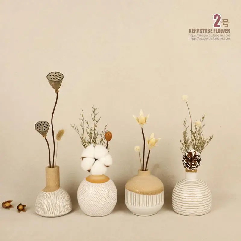 Premium dried flower decorative ornament, living room desktop home bouquet, small vase display