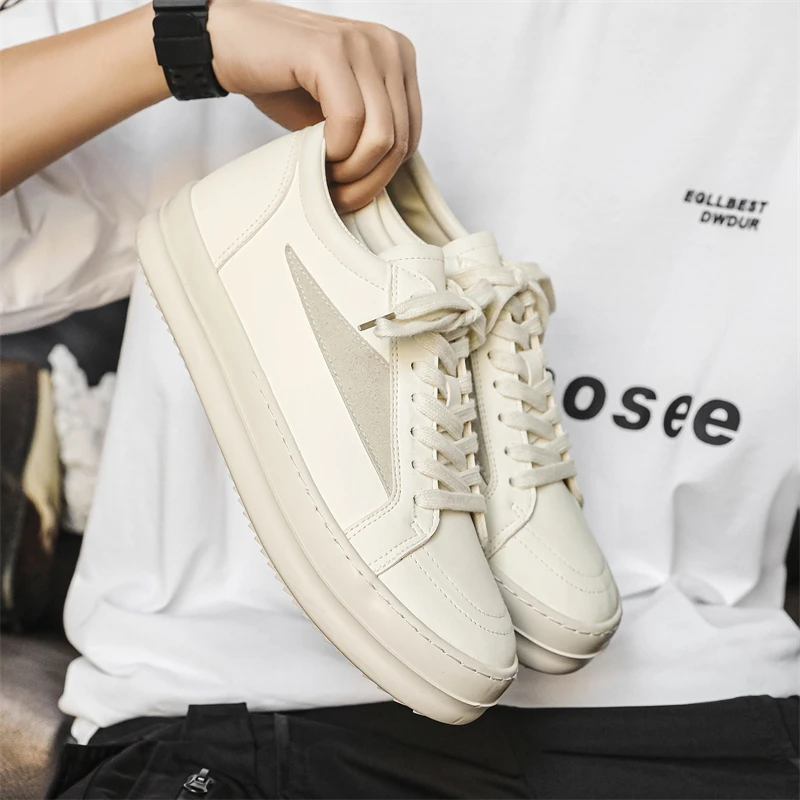 

​ 2025 Модные мужские туфли для скейтбординга — крутой уличный стиль, американский дизайн в стиле ретро, толстая подошва, повседневные и многофункциональные