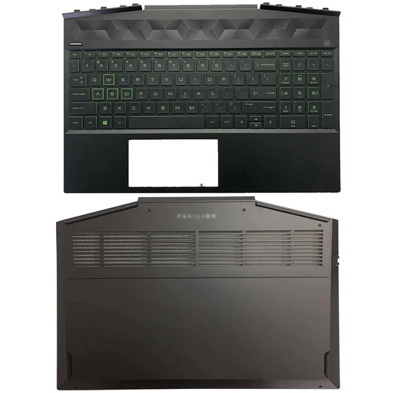 

Laptop Palmrest Backlit keyboard/Bottom Case For HP Pavilion 15-DK Series Silver Green Purple L57593-001 AP2K8000320 AP2K8000300