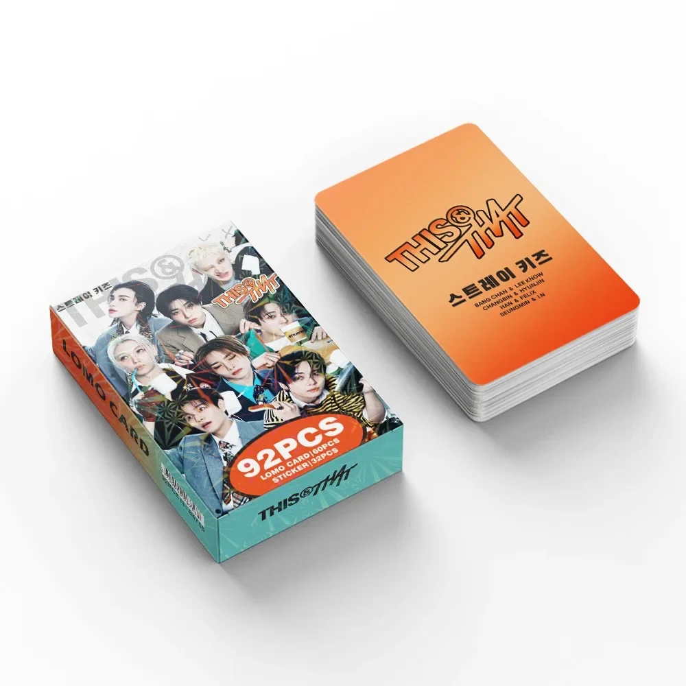 92 Stück Koreanische Hot Idol Neualbum "THIS&THAT" Hochwertige Lomo-Karten Felix BangChan HyunJin I.N Han Fans Sammelkarten – Detail 17