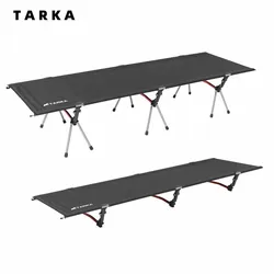 TARKA Portable Camping Cot Lightweight Collapsible Sleeping Bed Tourist Hiking Backpacking Foldable Tent Bed Outdoor Single Beds