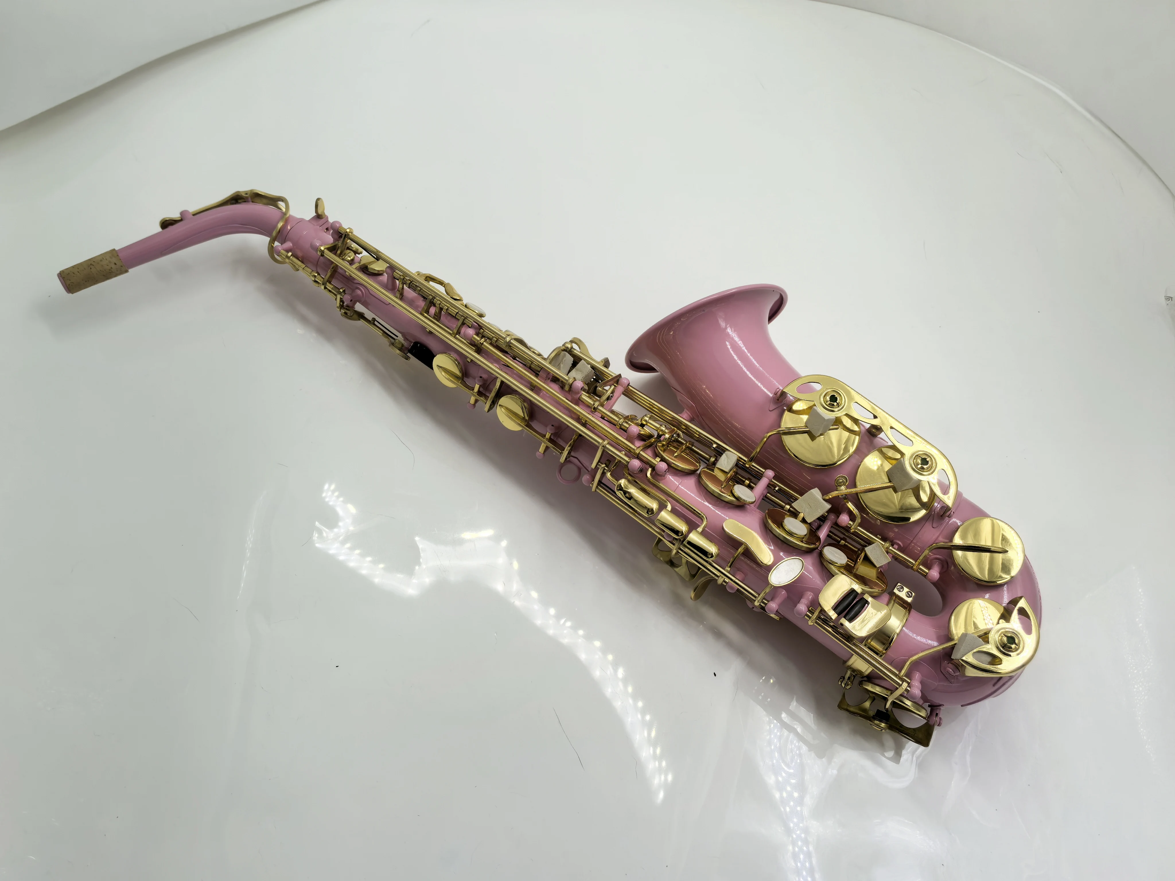 New for Girl Eb Tune Alto Saxophone Surface Pink Gold Plated E