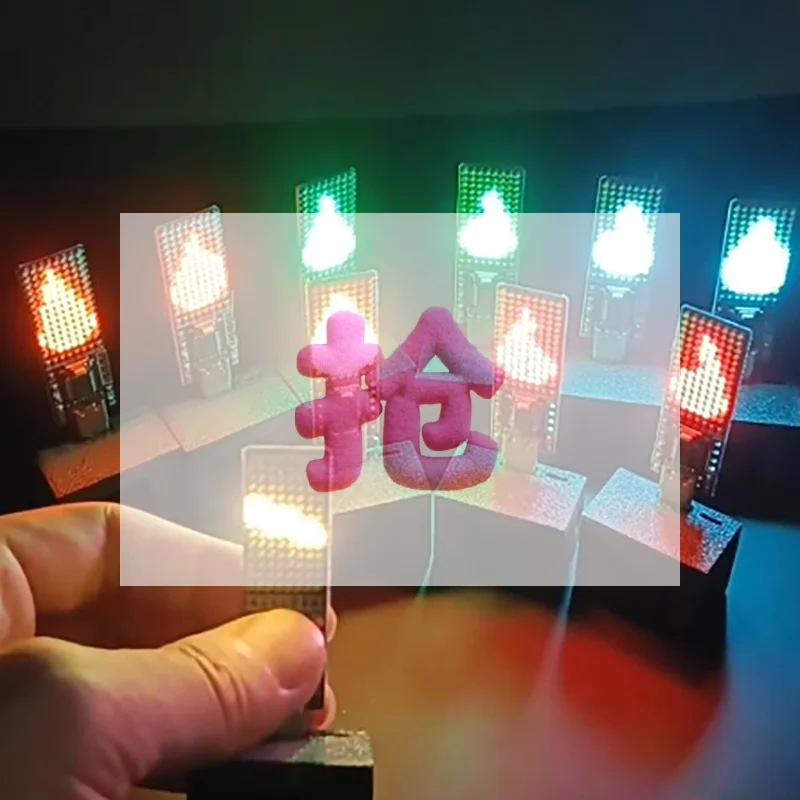 8-Mode LED Flame Candle Lamp USB Electronic Candle Fun Atmosphere Light For Night Camping Home Party Decoration