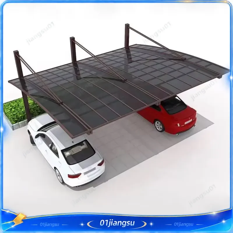 Outdoor Polycarbonate Roofing Metal Carport Shed Rust Resistant Garage Canopy New Design Heavy Duty Aluminum Frame Parking