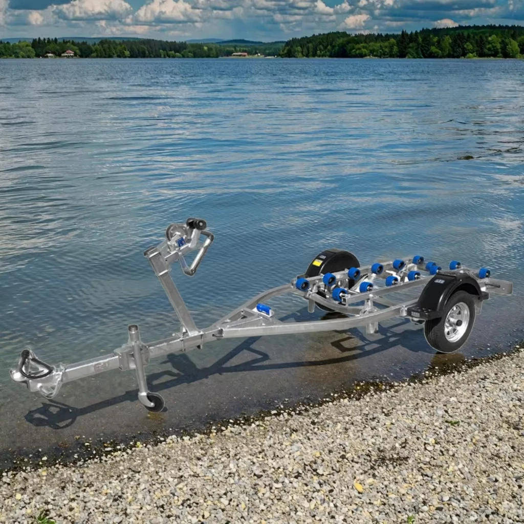 Assault Boat Trailer Fiberglass Stand Rubber Boat Trailer Rack Fishing Travel Beach