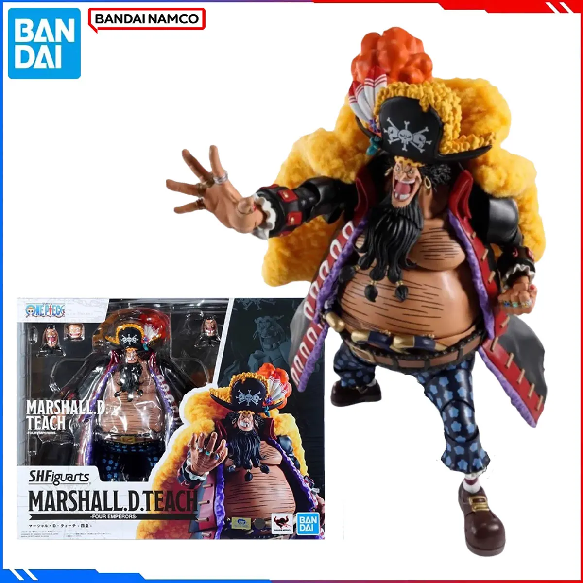 

Подлинная оригинальная цельная фигурка Bandai, наборы моделей SHF 1/12, аниме-фигурки Marshall D Teach Four Emperors, экшн-модель, игрушки в подарок