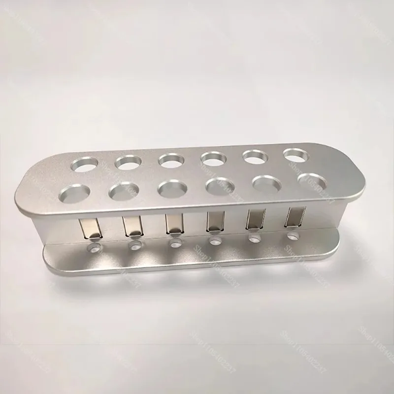 12 Well Aluminum Magnetic Rack for 1.5ml 0.5ml Centrifuge EP Tubes Biomagnetic Separation Lab