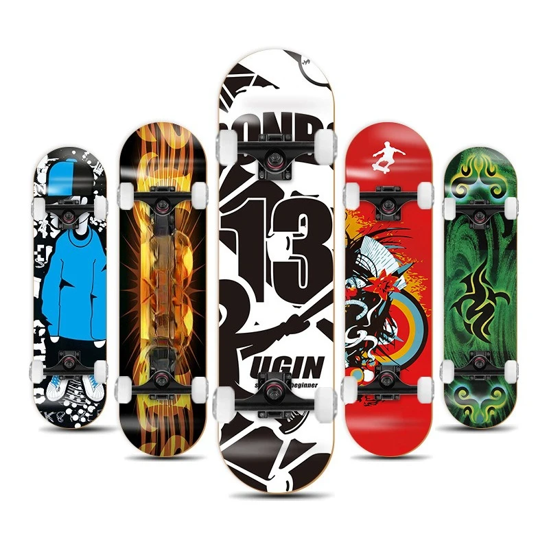 Tablero profesional para principiantes, adolescentes y adultos, cepillo de doble urdimbre, tablero corto de arce callejero