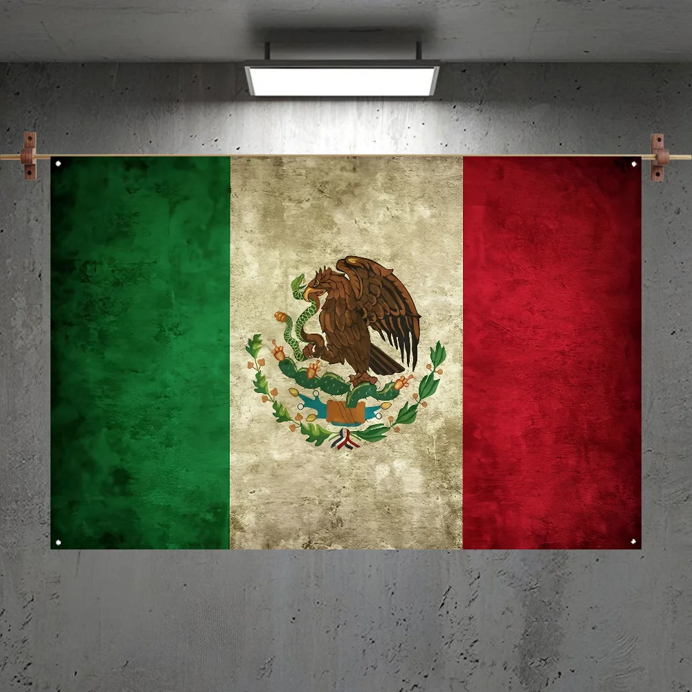

Mexico Retro Flag Room Bedroom Home&Outdoor Wall Hanging Concert Printed Background Decoration Art Banner