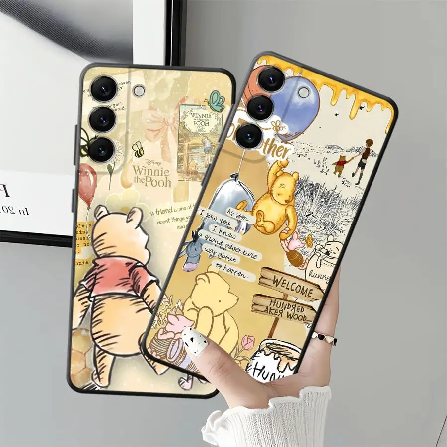 حافظة ديزني ويني ذا بوه لهاتف سامسونج جالاكسي A50 A70 A10 A20 A01 A02 A06 نوت 20 Ultra 9 10 A03 A04 A30 A40 A05 A07 ظهر ناعم