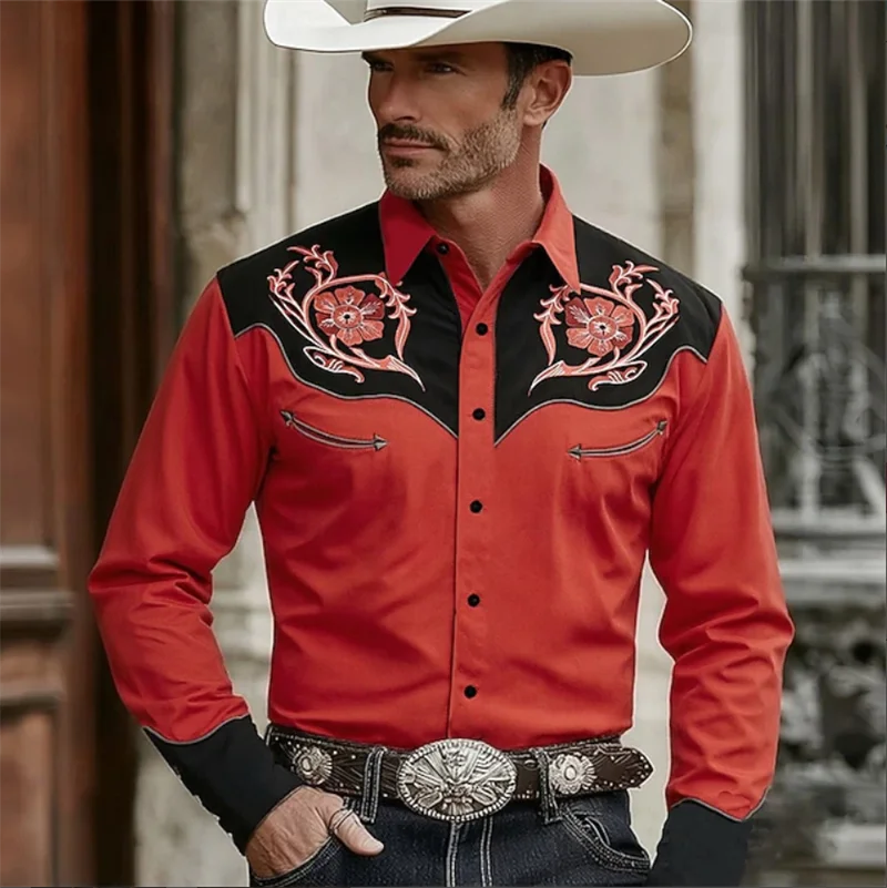 

Новая мужская джинсовая рубашка в американском ретро-стиле с отложным воротником, на одной пуговице, с длинными рукавами, персонализированная, верхняя одежда