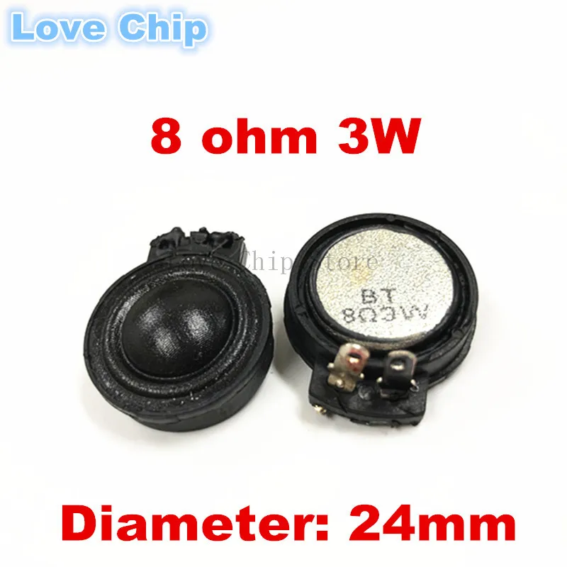 

2Pcs 1 Inch HiFi Tweeter Audio Full Range Speaker 24MM 8 Ohms 3W Loudspeaker Amplifier Home Theater Mini Sound Speaker