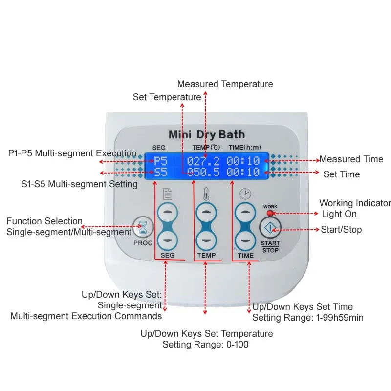 Portable Thermostatic Mini Dry Bath Digital Dry Metal Bath Incubator  for Laboratory Constant Temperature Shaking Metal Bath