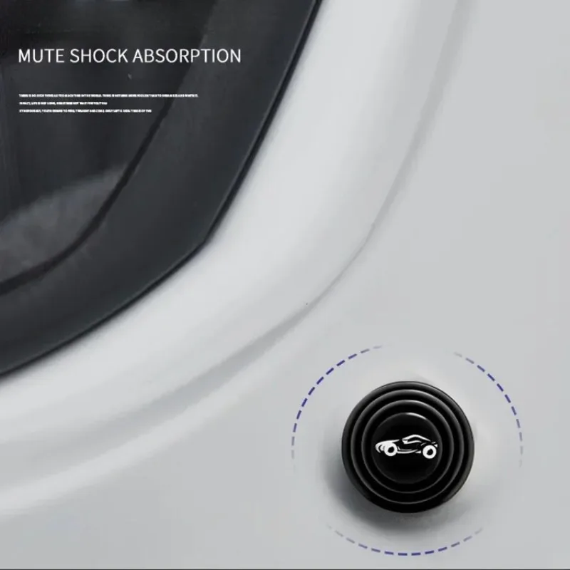 10pcs Car Door Anti-collision Soft Cushion Silicone Pad Anti-shock Closing Stickers Soundproof Buffer Gasket Auto Accessories