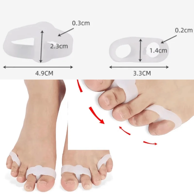 

1/2/5Pairs Silicone Toe Separator Finger Feet Care Protector Gel Toe Orthopedic Bunion Hallux Valgus Corrector Pedicure Spacer